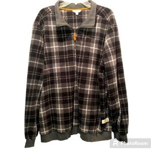 FRYE AND CO. 1/4 zip plaid Fleece Jacket- Size XXL
